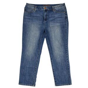 Chico's The Platinum‎ Blue Jeans Womens Size 1.5 US 10 Cropped Stretch
